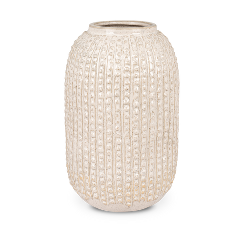 Artichok Linde vaas keramiek beige - Ø16 x 25,5 cm - vtwonen shop