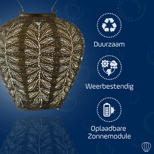 Lumiz solar lampion - donkergrijs set - 3 stuks