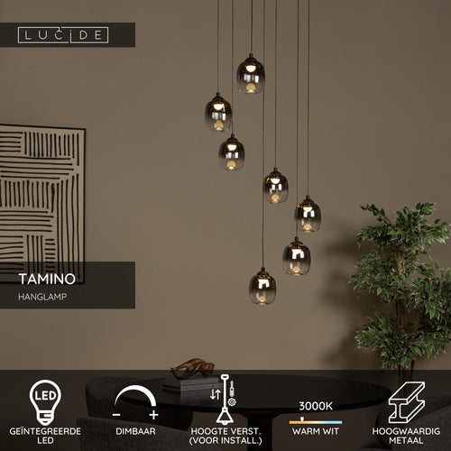 Lucide hanglamp TAMINO - Geïntegreerde LED - Zwart