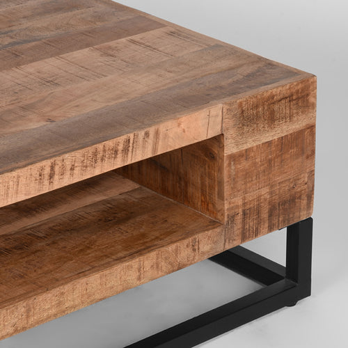 LABEL51 Salontafel Cube - Naturel Mangohout - 80x80x40cm