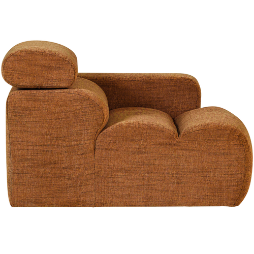 WOOOD 1-zits element bank arm rechts Novi - Polyester - Oranje Melange - 86x109x113