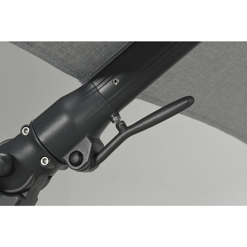 Garden Impressions zweefparasol Hawaii Big Pole licht grijs doek - 350x350 cm