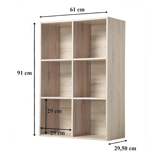 Calicosy - Opbergplank met 6 vakken COMPO -  29.5x61.5x91.5 cm
