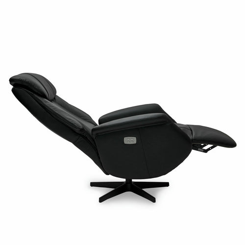 Furnhouse elektrische relaxfauteuil Bonanza - Zwart - Draaibaar - 83x76x115