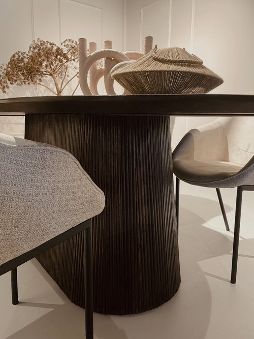 Livingfurn eetkamertafel Salvator Walnut - 200cm - mangohout - vtwonen shop