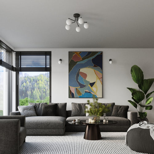 Sollux Lighting Wandlamp ASTRAL 1 zwart - 10x22x21cm
