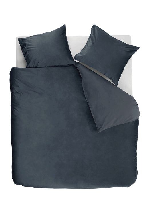 Ambiante Dekbedovertrek Velvety - 240 x 200/220 cm - Blauw