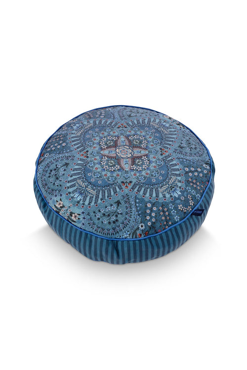 Pip Studio Sierkussen Alfombra Blauw Fluweel 40 x 40 cm