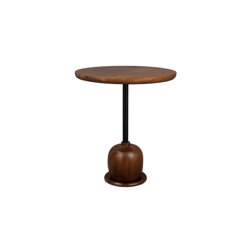 Dutchbone Hazel Bijzettafel Rond 45 cm Mangohout - Bruin - vtwonen shop