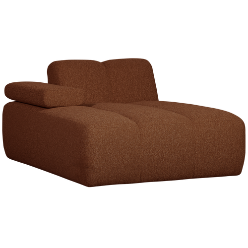 WOOOD chaise longue element links Mojo - Bouclé - Roest Bruin Melange - vtwonen shop