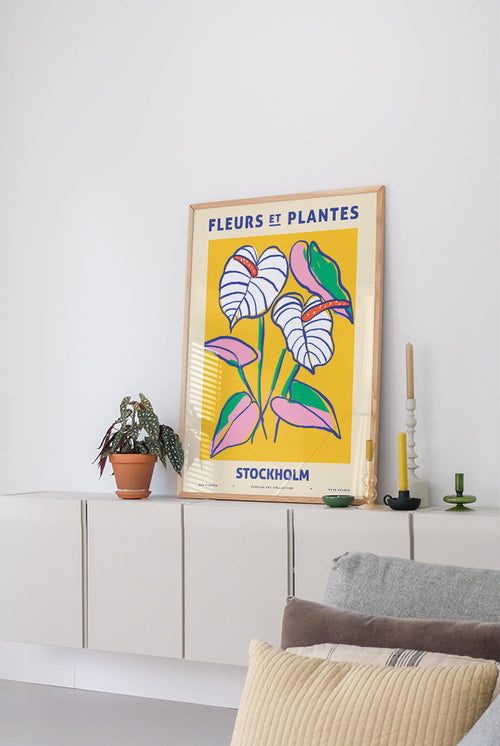 Zoe - Fleurs et Plantes - Stockholm - PSTR studio Kunst Poster - vtwonen shop