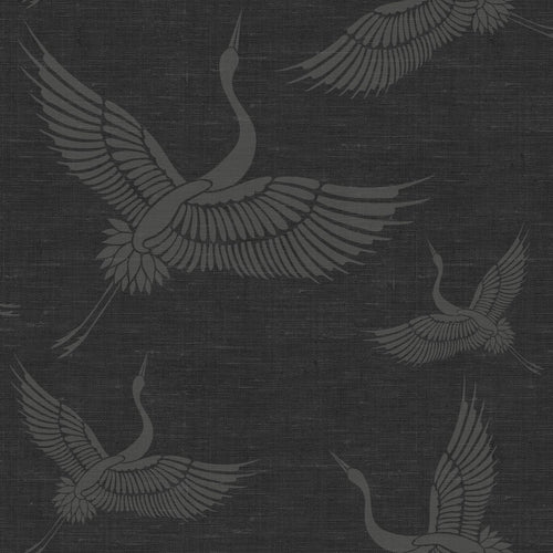 Origin Wallcoverings behang kraanvogels donkergrijs - 0,53 x 10,05 m - 347760 - vtwonen shop