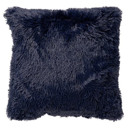 FLUFFY - Kussenhoes 45x45 cm - superzacht - effen kleur - Insignia Blue - donkerblauw