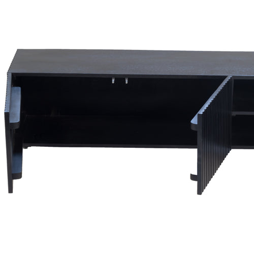 Giga Meubel Tv-Meubel Roman - Zwart Mangohout - 200x40x50cm - vtwonen shop