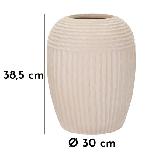 Mauro Ferretti vaas - Ø 30x38,5 cm - creme