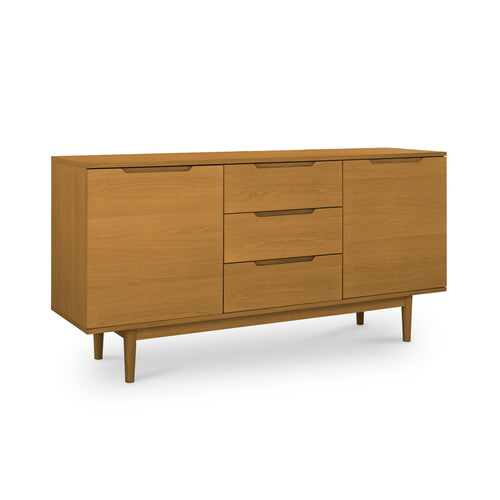 Furnhouse 3-deurs dressoir Kerteminde - Natuurlijk eikenhout - MDF, eikenfineer - 45x160x80