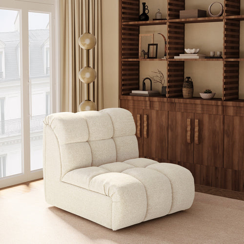 Premium Interiors - Bank SEVEN - bouclé-stof  crème 243cm