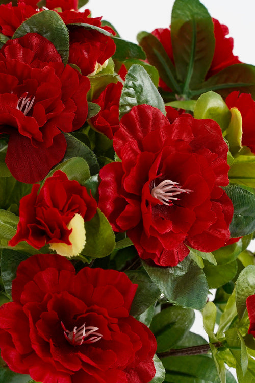 Mica Decorations Azalea Kunstplant in Bloempot Stan - H31 x Ø26 cm - Rood