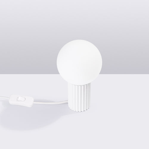 Sollux Lighting Tafellamp HALO wit - 12x12x19cm