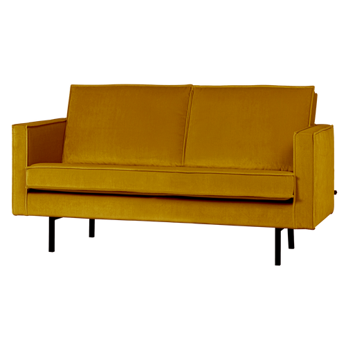 WOOOD 2-zits bank Rodeo - Velvet - Okergeel - 85x150x86
