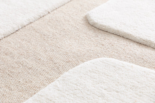 AFK Living vloerkleed Usonia - Handgeweven, zacht comfort voor elke dag en OEKO-TEX® Standard 100 gecertificeerd. - beige - 200x290 cm
