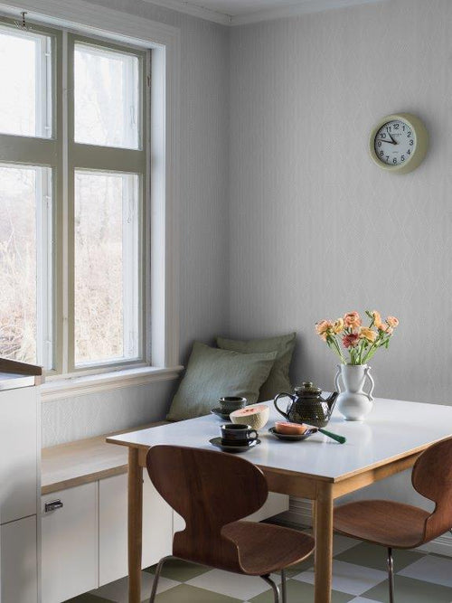 Borastapeter behang geometrische vormen grijs - 53 cm x 10.05 m - 661004