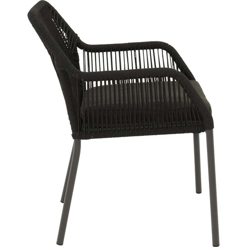 Lesli Living bistrostoel Akita - zwart - 56x62x81cm
