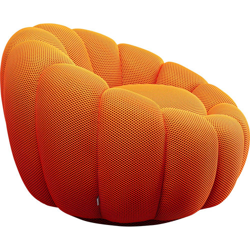 Kare Design Draaifauteuil Peppo Bloom oranje