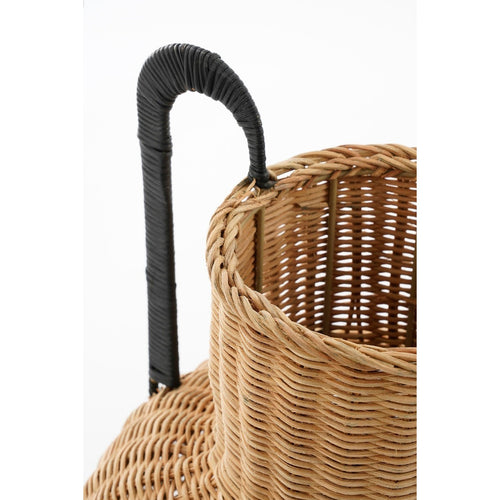 Mica Decorations Loulou Decoratie Vaas - H42 x Ø40 cm - Rotan - Bruin