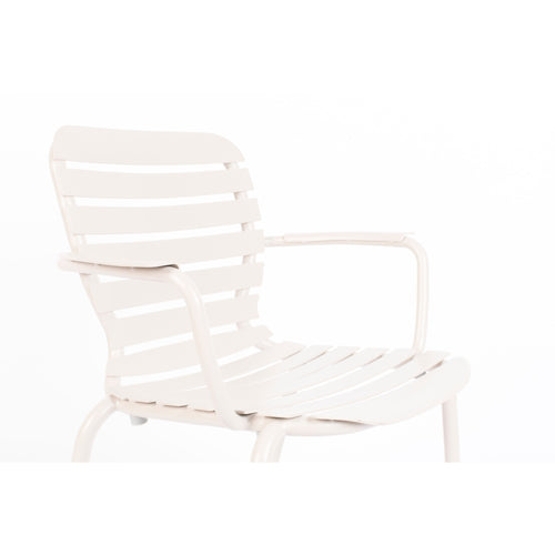 Zuiver Vondel Tuin Eetkamerstoelen armleuning Clay Wit - Set van 2