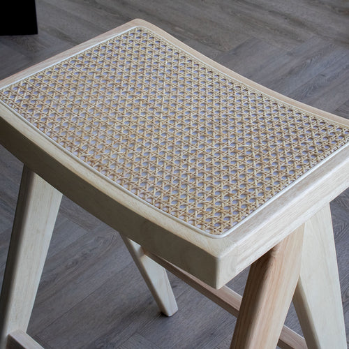 Giga Meubel Barkruk Jules - Rotan/Rubberhout - Naturel - Set van 2 - vtwonen shop