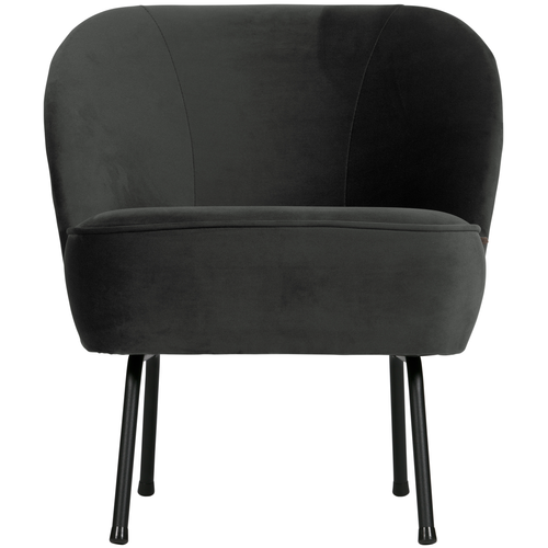 BePureHome fauteuil Vogue - Velvet - Zwart - 69x57x70 - vtwonen shop