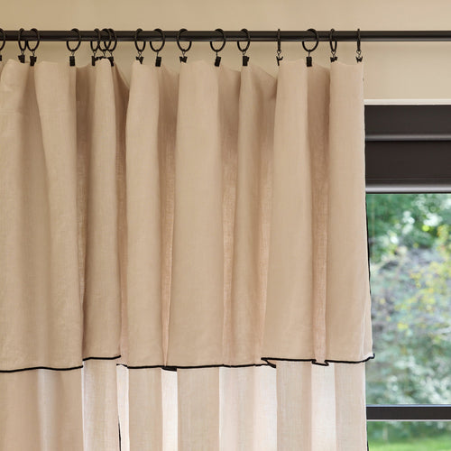 Madura Gordijn Carlina kalksteen en zwarte hommel 150x350 cm