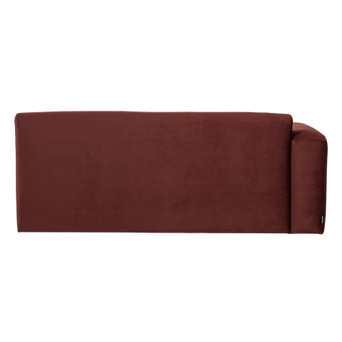 WOOOD 2-zits bank arm links Mojo Base - Velvet - Kast.bruin - 74x185x97