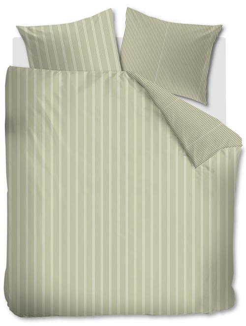 vtwonen Dekbedovertrek Mini Stripe - 260 x 220 cm - Groen