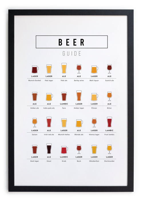 Zwarte lijst met kader 40x30 bier - vtwonen shop