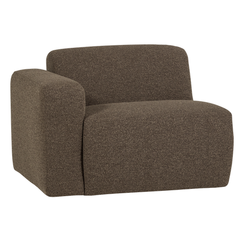 WOOOD 1-zits bank arm links Mojo Base - Bouclé - Bruin - 74x105x97