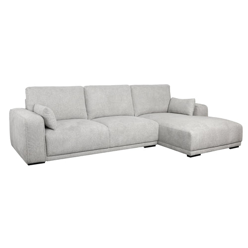 Furnhouse chaise longue bank rechts California - Lichtgrijs - Stof - 105x305x85