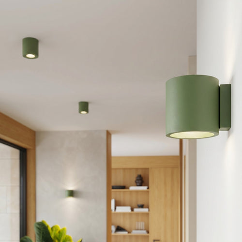 Sollux Lighting Wandlamp ORBIS 1 olijfgroen - 10x12x10cm