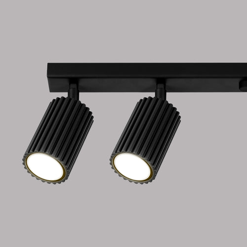 Sollux Lighting Plafondlamp KARBON 6L zwart - 117x6,5x16,5cm