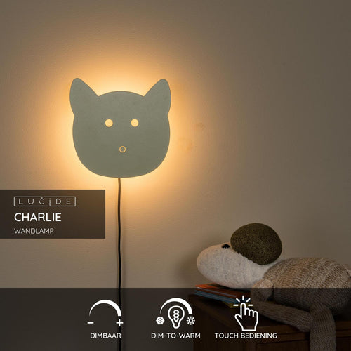 Lucide wandlamp CHARLIE - Geïntegreerde LED - Groen - vtwonen shop