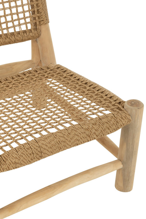 J-Line zetel Vita - teak/kunststof - naturel