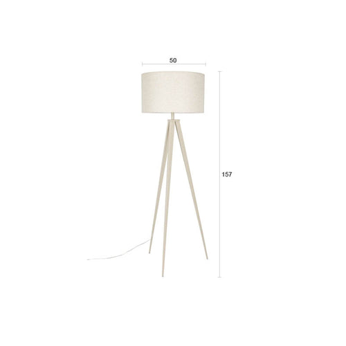 Zuiver Tripod Vloerlamp Beige