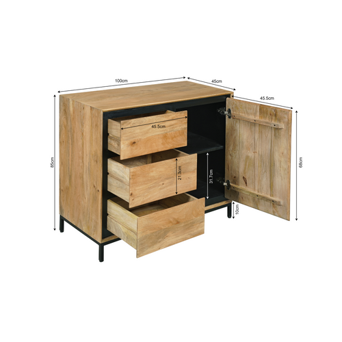 Starfurn  kabinet RichWood - bruin - 45x100x85cm - vtwonen shop