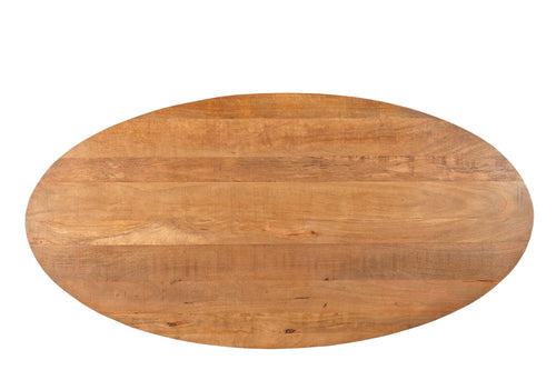 Livingfurn eetkamertafel Rocky Oval - 180 cm - mangohout