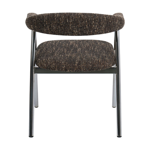 DÉJA Living Eetkamerstoel Sorø - Donkerbruin/Chrome - Set van 2 - vtwonen shop