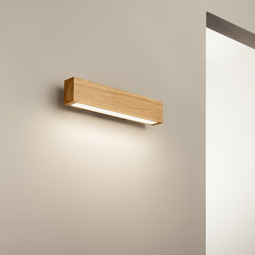 Ideal Lux CRAFT Geïntegreerde LED wandlamp hout, 40 cm, 3000 K, niet dimbaar