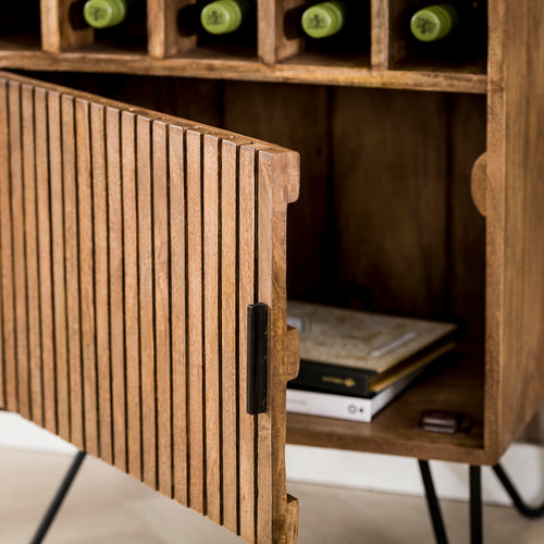 Giga Meubel Wijnkast Tweak - Naturel Hout - 56x35x90cm