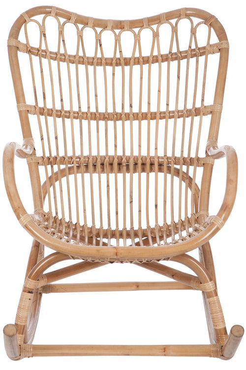 J-Line schommelstoel - rotan - naturel