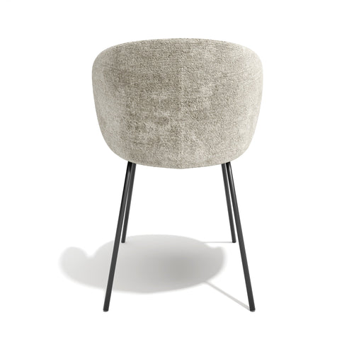 Sia Home - Set van 2 stoelen LUNA - getextureerd fluweel mol 53.5cm